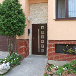 ADLO - Thermo-Au�enraumt�r TEJEN, verglast, Thermo Dreifach-Panzerglas, Leisten aus rostfreiem Stahl