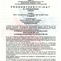 Feuerwiderstandsf�higkeit ADLO Sicherheitst�ren BD200 D3 - BD100 D3 E45