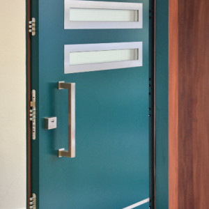 ADLO - Sicherheitst�r ARDEN, NOBLESSE, Gloria 004, Thermo f�r den Au�enbereich, Dreifach-Panzerglas, senkrechter T�rgriff