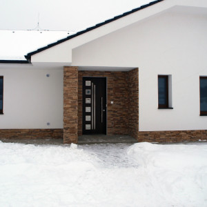 ADLO - Thermo-Au�enraumt�r Kasim, verglast PS552, atyp. T�rgriff, Leisten aus rostfreiem Stahl