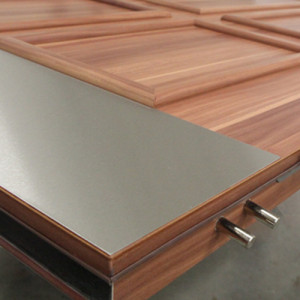 ADLO - Sicherheitst�r ADUO, Trittschutzblech aus poliertem rostfreiem Stahl, Thermo f�r den Au�enbereich, Leistenausf�hrung