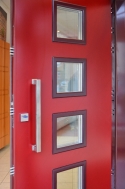 ADLO - Thermo-Außenraumtür Arden, verglast P554, Thermo Dreifach-Panzerglas, Oberfläche Color