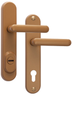Sicherheitsbeschlag Rostex R4, rund, Bronze, Drcker - Drcker