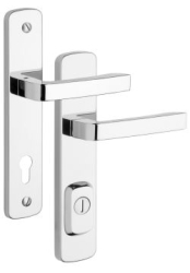 Sicherheitsbeschlag Rostex R4, Astra, Chrom Edelstahl, Griff - Griff