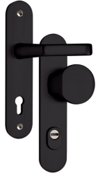 Sicherheitsbeschlag TUONO F5 schwarz, rund, Griff - Griff