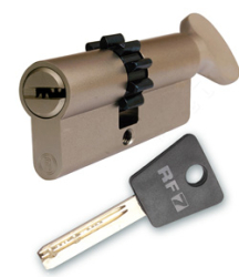 Resist RF7 Sicherheitszylinder, mit Widerhaken, 90mm/40xT50 Olive, 5 Schlssel.